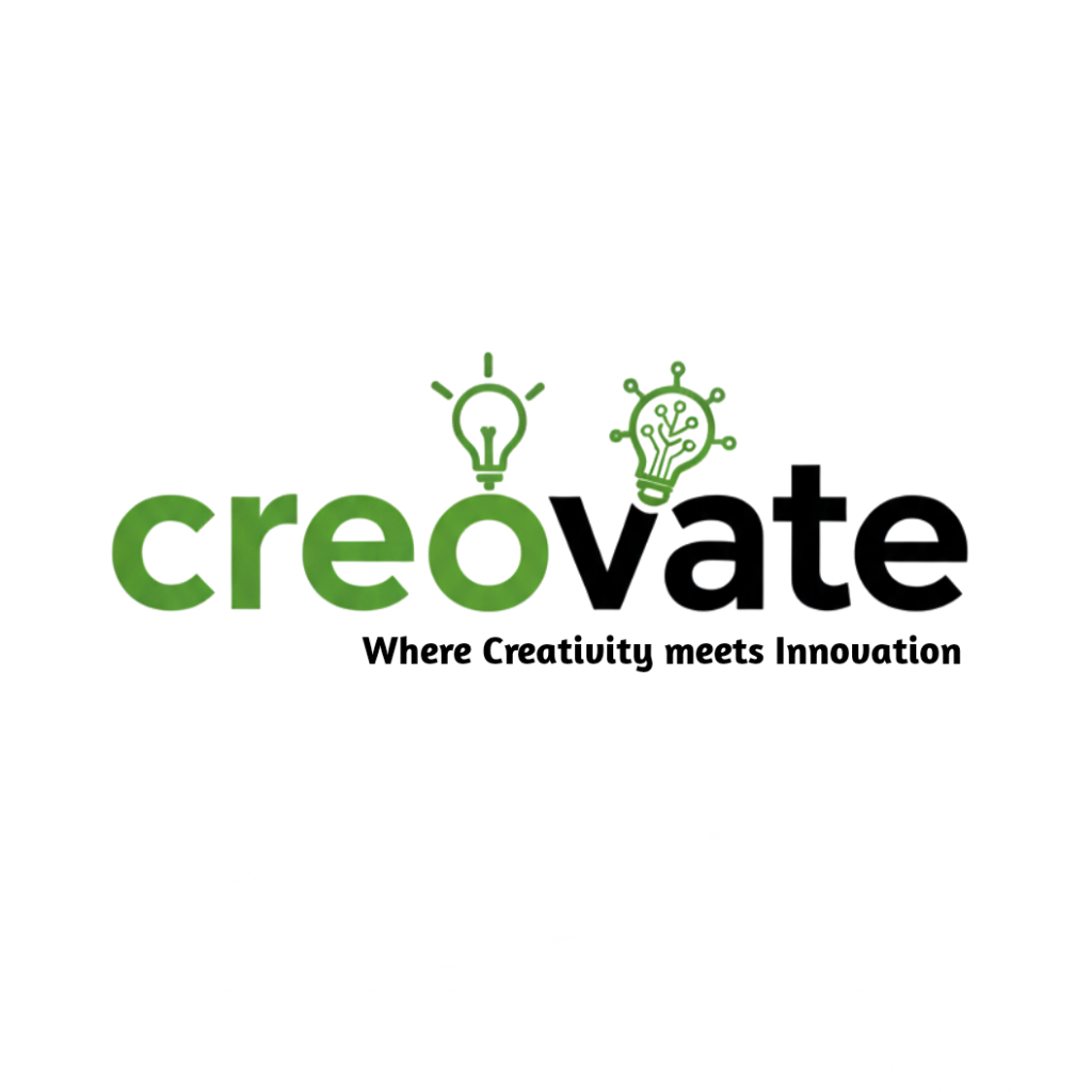Creovate official logo - where creativity meets innovation. business , lifestyle , skill development blog logo