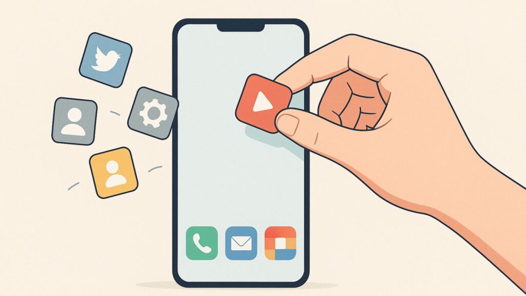 Removing unnecessary apps to practice digital declutter