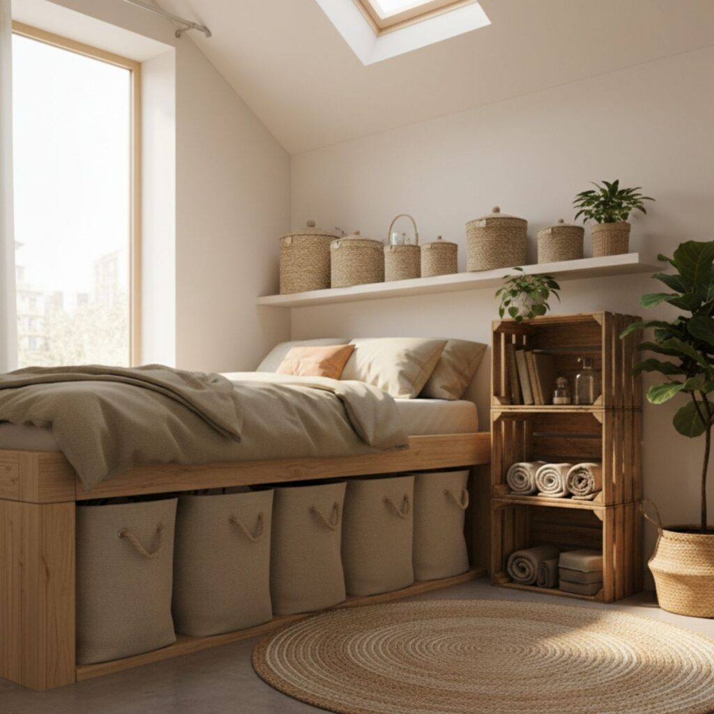 Eco-friendly storage solutions in small apartment