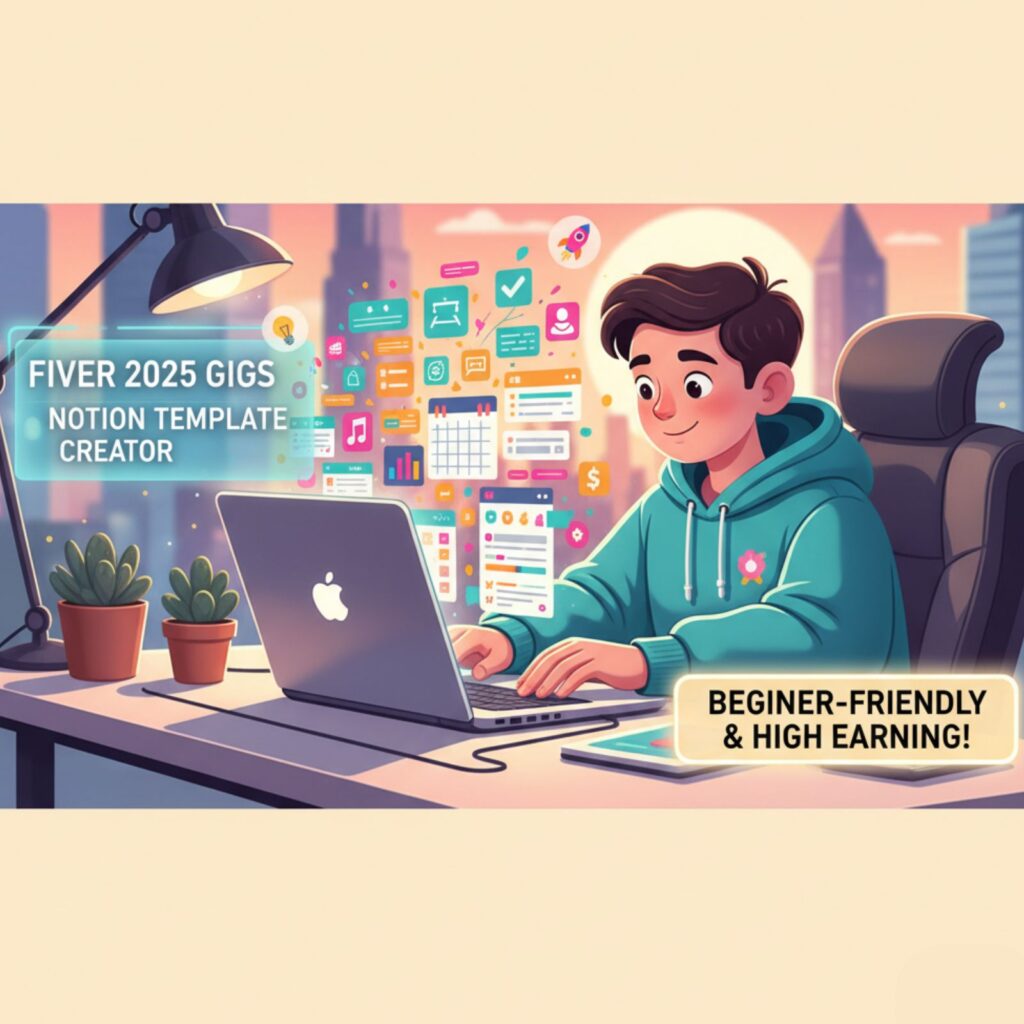 Fiverr gig for Notion template creation – beginner-friendly and creative digital service