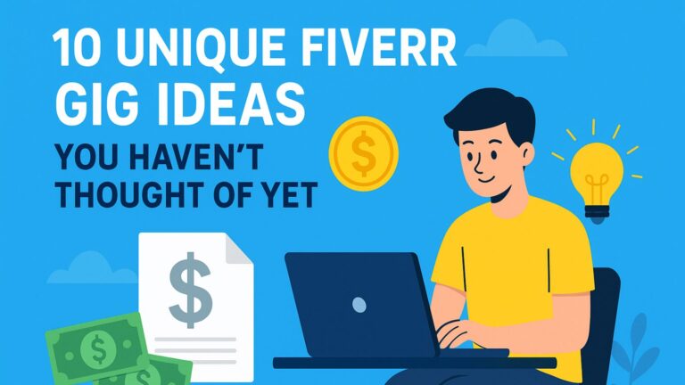 Fiverr unique gig ideas for beginners in 2025 – digital freelancing opportunities to make money online
