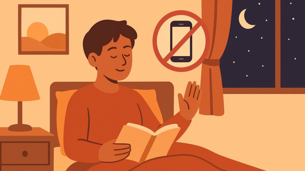 Reducing screen time by keeping phone away at night