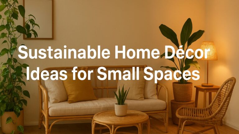 Eco-friendly sustainable home décor ideas for small spaces with plants and natural design