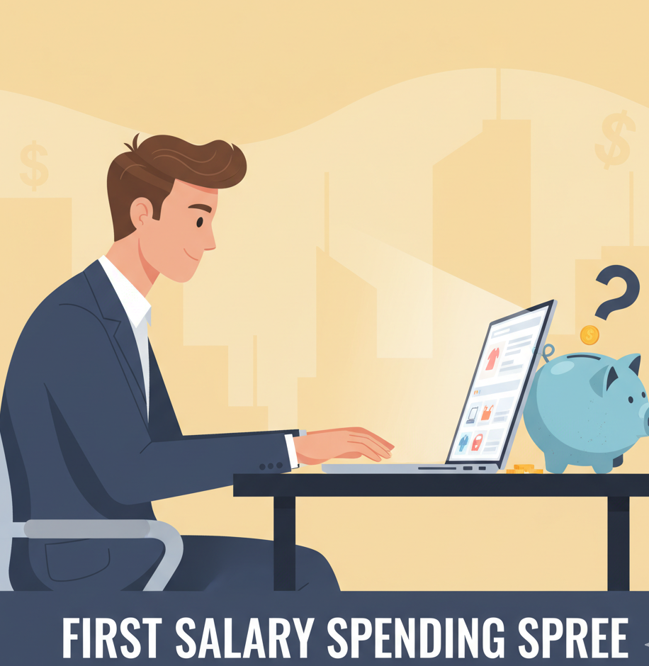 Piggy bank ignored while person shops online.