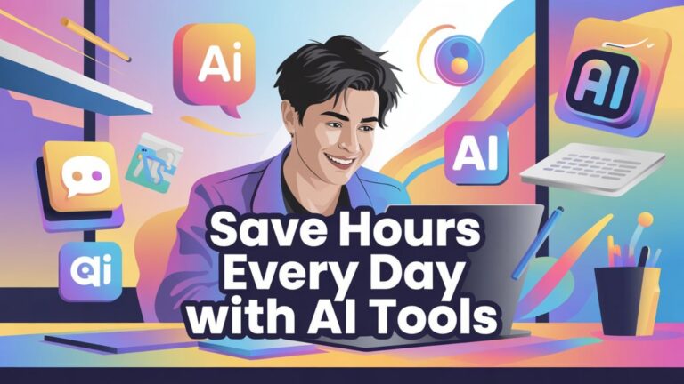 AI tools saving time illustration for productivity article