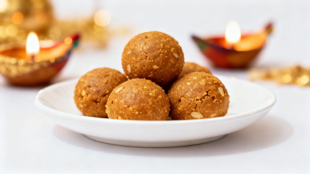 Baked Besan Ladoo — Healthy Diwali Sweet