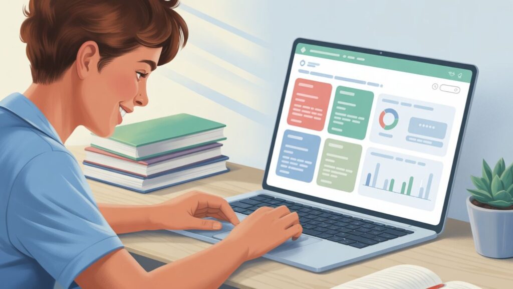 Student is using ChatGPT to create study plan illustration