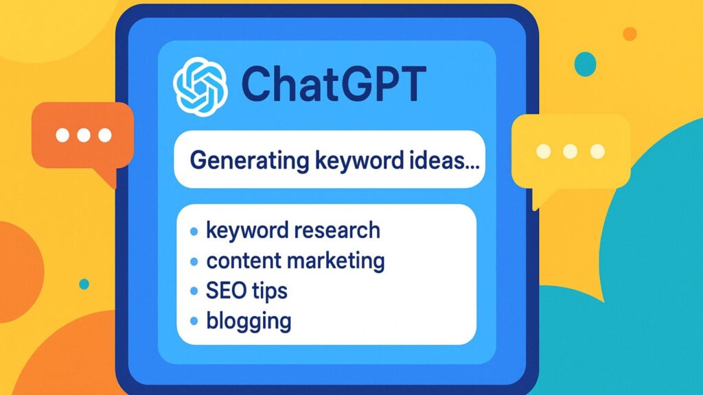 ChatGPT generating low competition long-tail keyword ideas