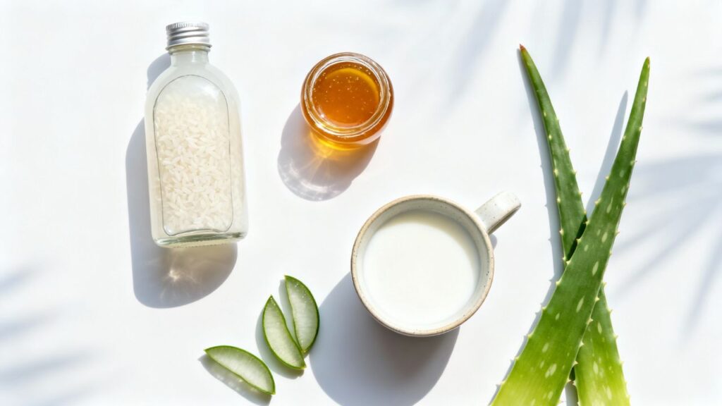 Natural home ingredients for Korean skin glow