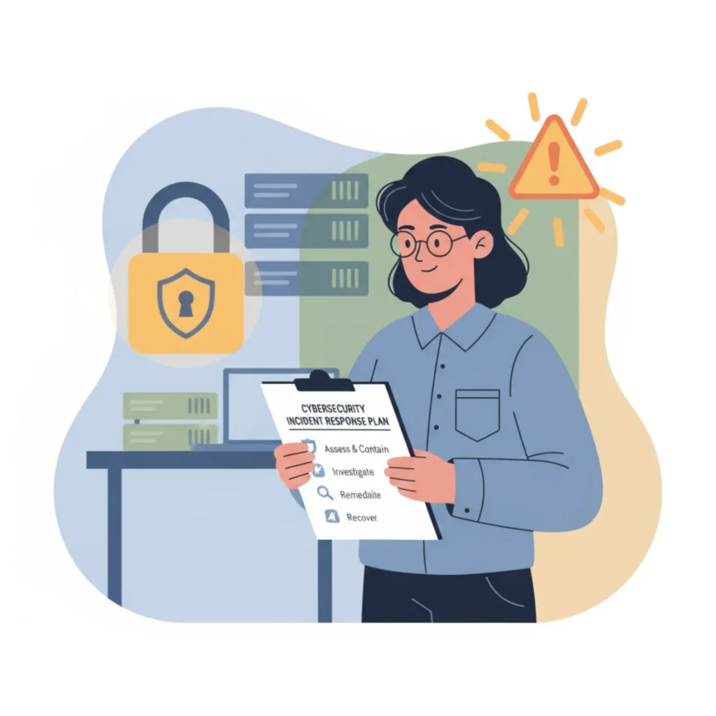 Small business incident response plan concept