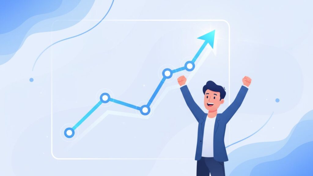 Website trust and ranking growth visual