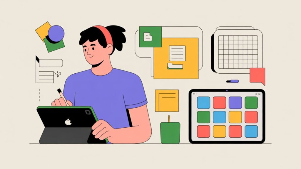 Setting up a note-taking app on iPad and Android