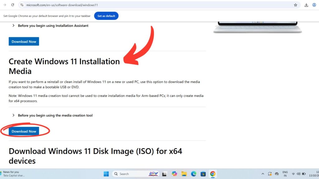Its showing the installation of windows 11 through windows 11 installation media 