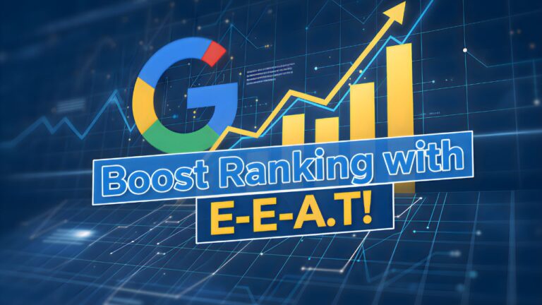 Boost Ranking with ymyl E-E-A-T SEO thumbnail showing trust and authority concept