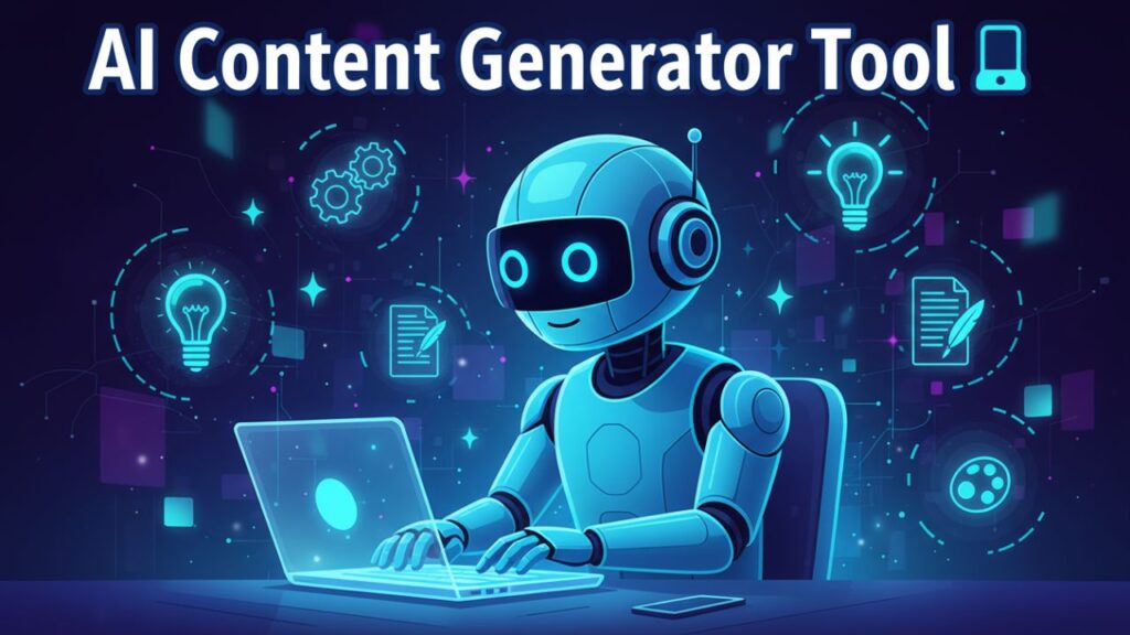 AI content generator tool concept