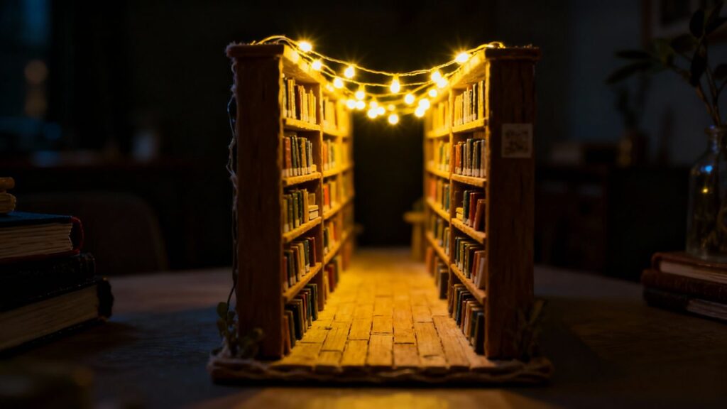 Miniature Cozy Book Nook Shelf