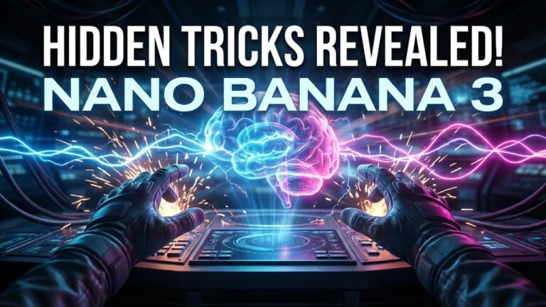 Futuristic AI control panel with glowing holograms, Nano Banana 3
