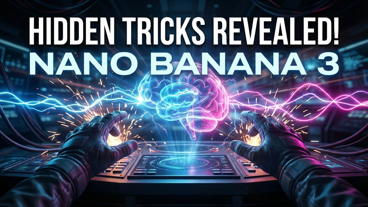 Futuristic AI control panel with glowing holograms, Nano Banana 3